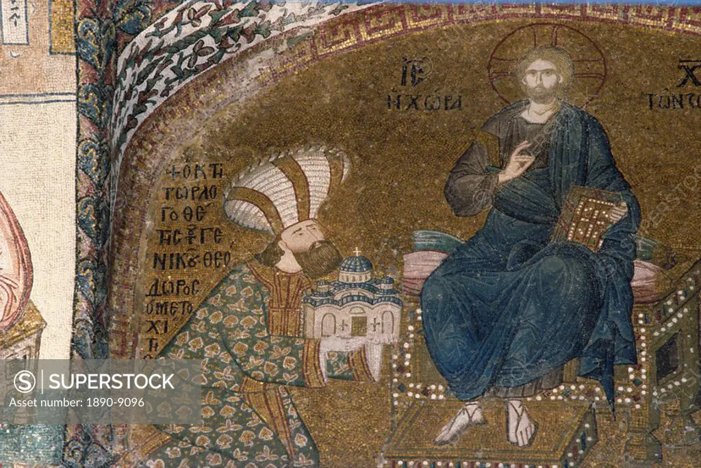 Byzantine mosaics in the Kariye Camii, Istanbul, Turkey, Europe