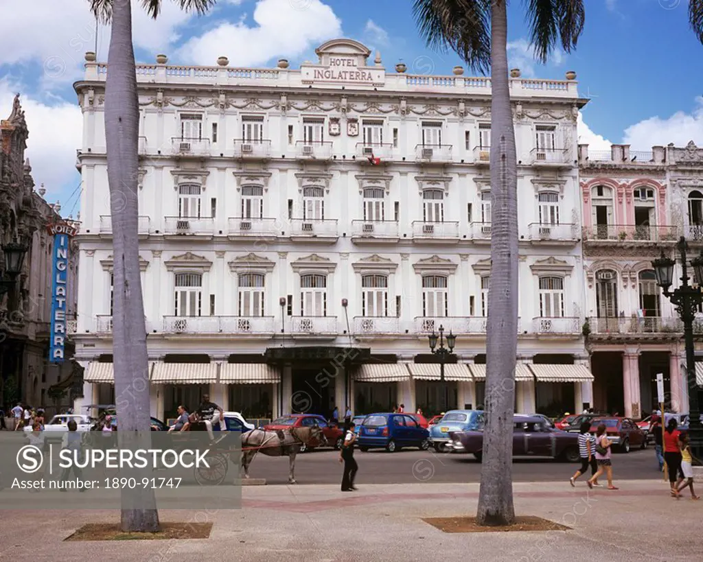 Hotel Inglaterra, Parque Central, Havana Vieja, Cuba, West Indies, Central America