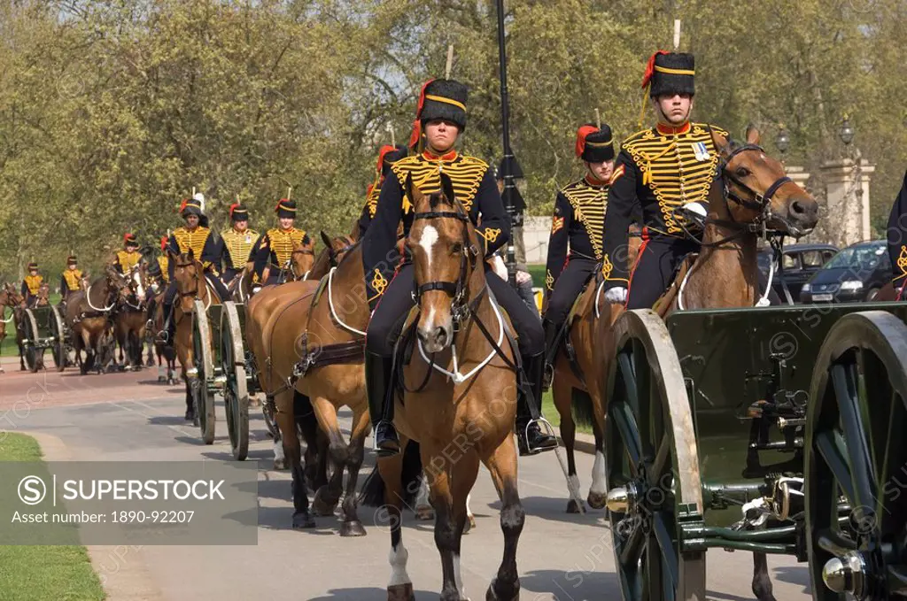 The Royal Horse Artillary in Hyde Park, London, England, United Kingdom, Europe