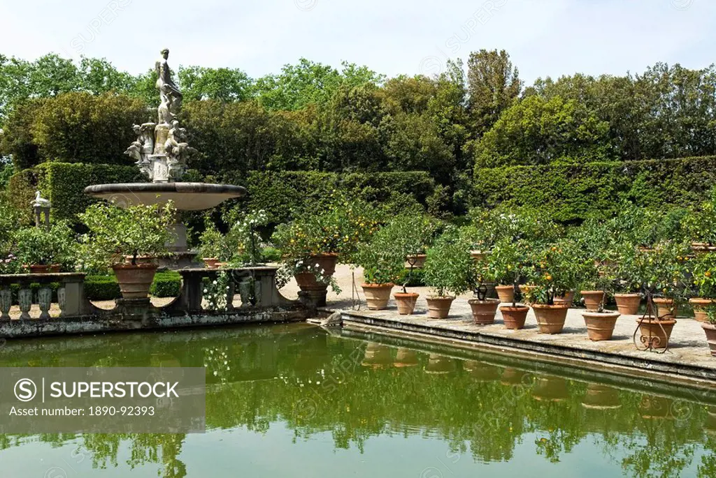 Fontana dell´Oceano, Boboli Garden, Florence Firenze, UNESCO World Heritage Site, Tuscany, Italy, Europe
