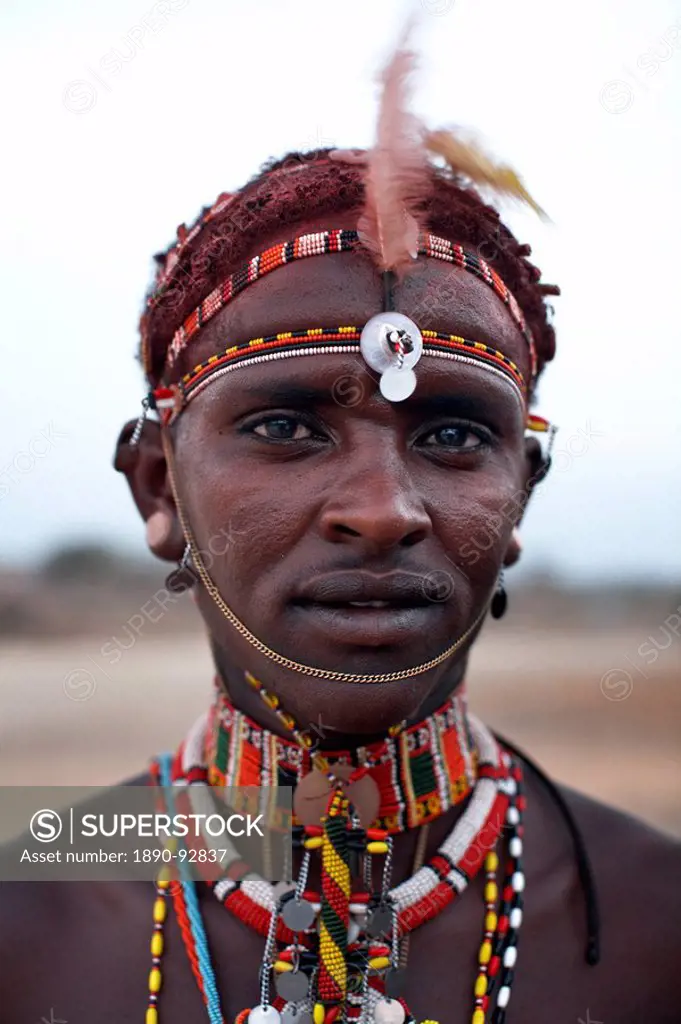 A man from the Samburu tribe, Rift Valley, Northern Kenya, East Africa, Africa