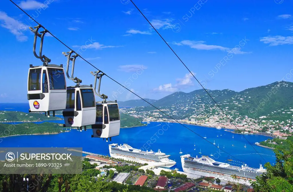 Cable car, St. Thomas, United States Virgin Islands, West Indies, Caribbean, Central America