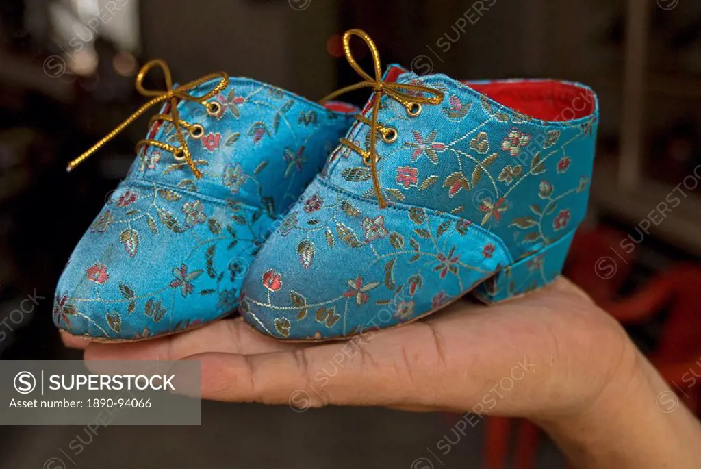 Chinese bound feet shoes, Melaka, Malaysia, Southeast Asia, Asia