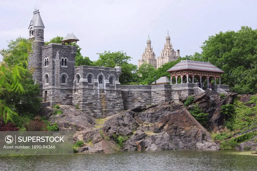 Belvedere Castle and Turtle Pond, Central Park, Manhattan, New York City, New York, United States of America, North America