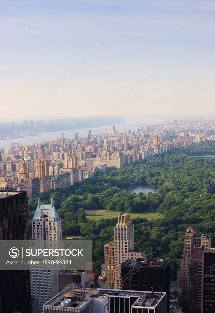 View over Central Park and the Upper West Side skyline, Manhattan, New York City, New York, United States of America, North America