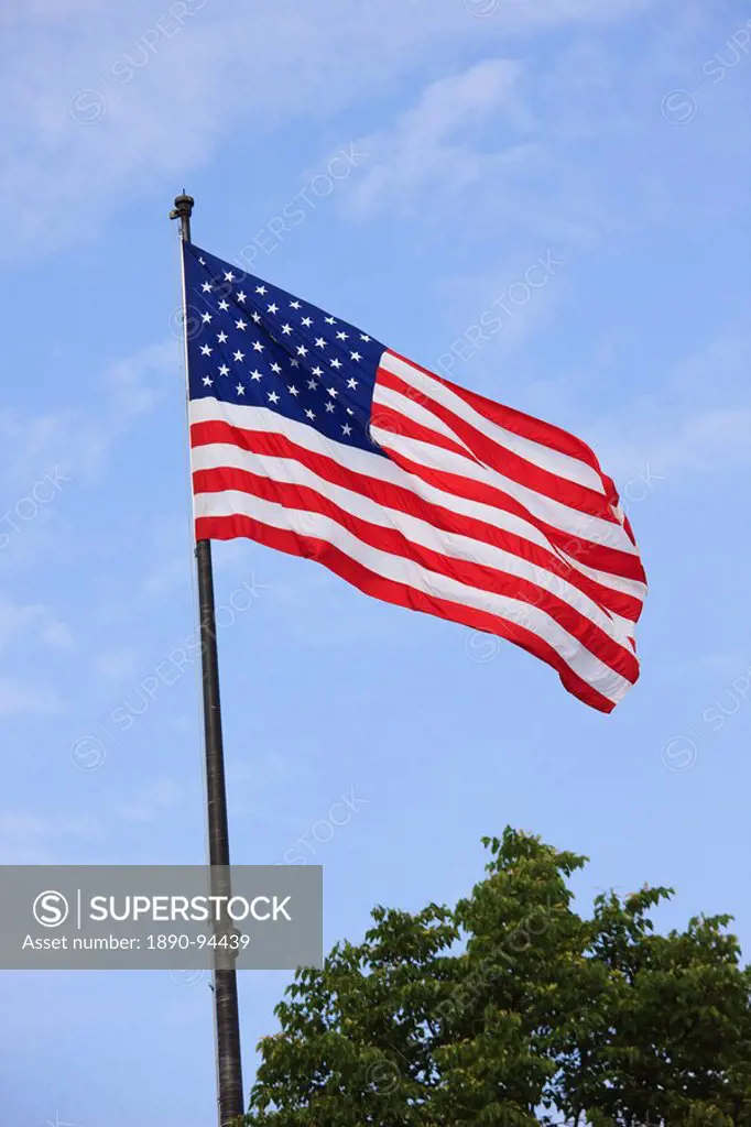 Stars and Stripes flag, New York City, New York, United States of America, North America