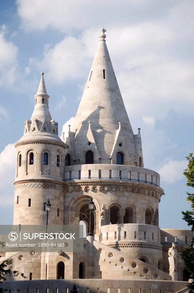 The newly restored Fishermen´s Bastion, Budapest, Hungary, Europe