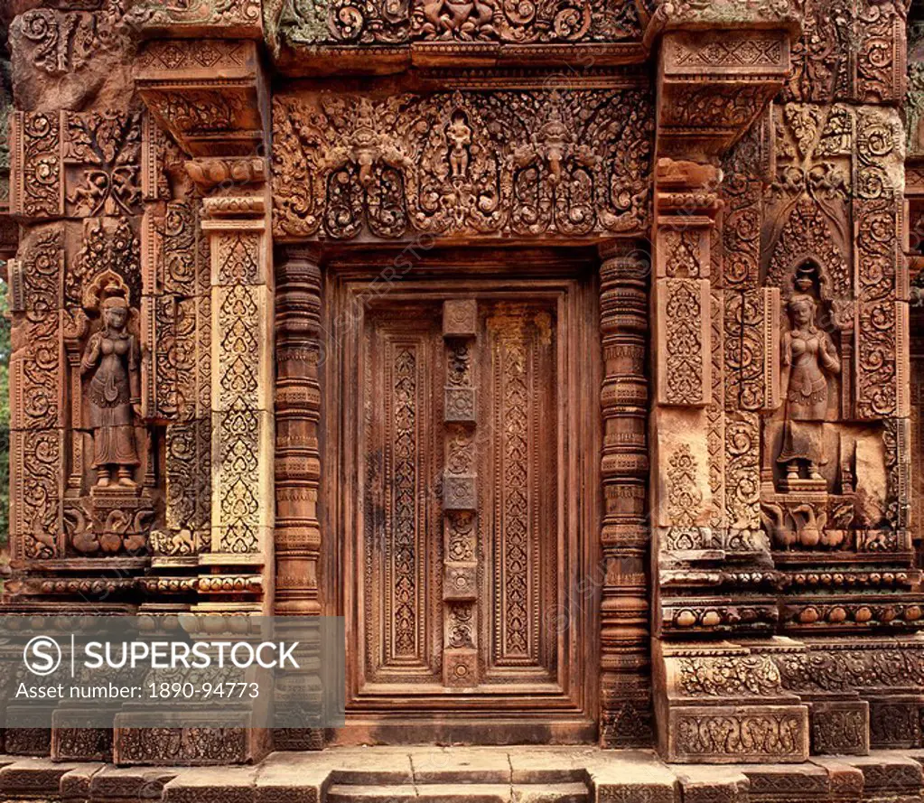 Banteay Srei, dating from the second half of the 10th century, Angkor, UNESCO World Heritage Site, Cambodia, Indochina, Southeast Asia, Asia