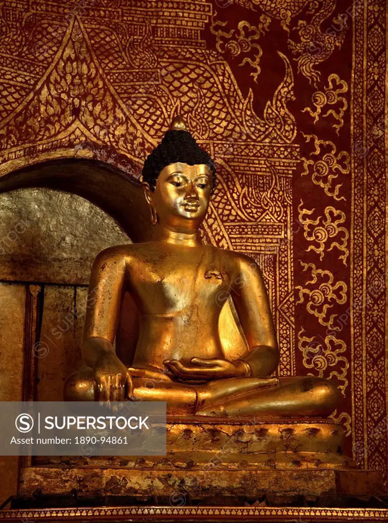 The image of Phra Buddha Sihing, Wat Phra Singh, Chiang Mai, Thailand, Southeast Asia, Asia