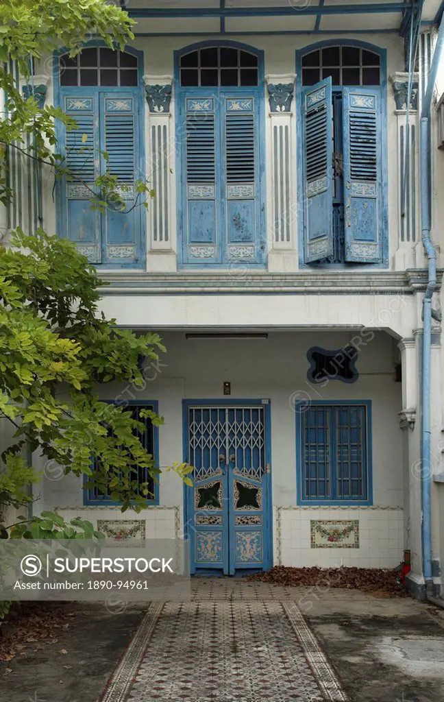Shophouse in Emerald Hill, Singapore, Southeast Asia, Asia