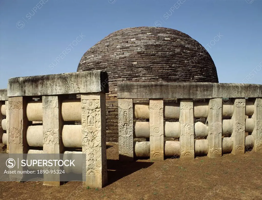 Stupa No. 2, Sanchi, UNESCO World Heritage Site, Madhya Pradesh, India, Asia