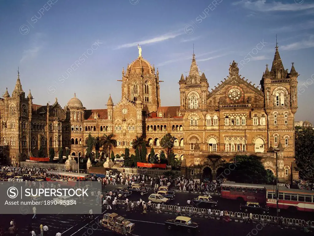 Victoria Terminus Chhatrapati Shivaji, UNESCO World Heritage Site, Mumbai Bombay, India, Asia