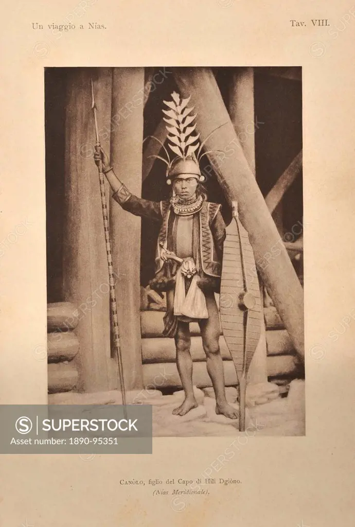 Nias Chieftain, from Viaggio a Nias, Modigliani, 1900, Indonesia, Southeast Asia, Asia