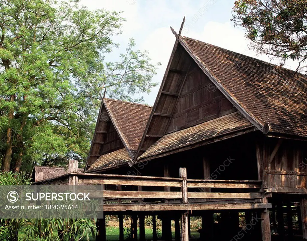 A classic double_gabled Heuan Kaalae house in Chiang Mai, Thailland, Southeast Asia, Asia