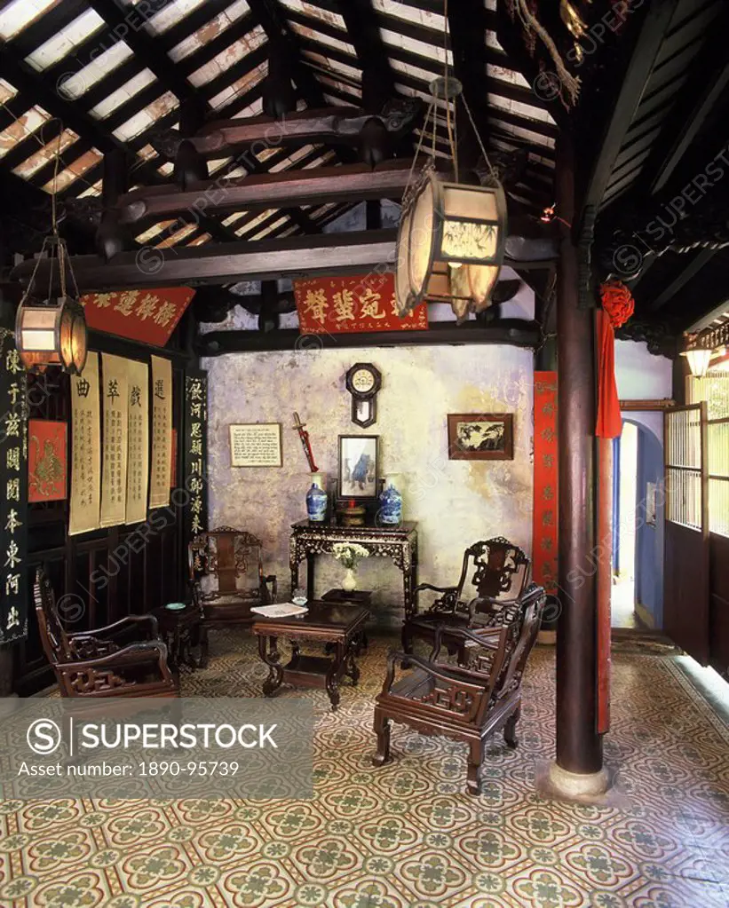 Interior of the ChineseTran Family House, Hoi An, Vietnam, Indochina, Southeast Asia, Asia