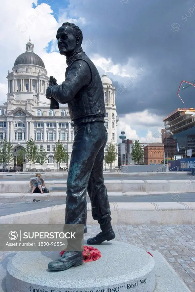 Statue by Tom Murphy, of Captain Frederick John Walker, noted World War II British Royal Navy officer, anti_submarine warfare commander and namesake f...