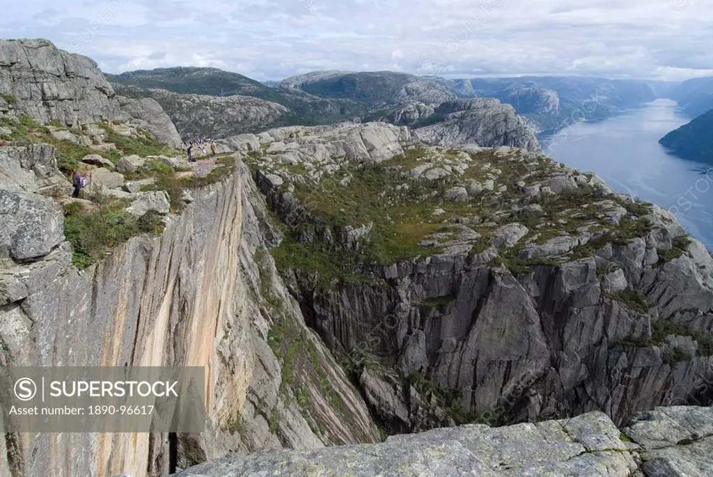 View from Preikestolen Pulpit Rock, near Stavanger, Norway, Scandinavia, Europe