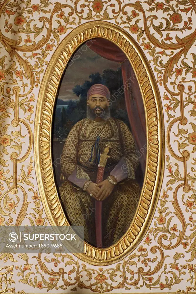 Portrait of erstwhile Maharajah or Prince of Sirohi, Sirohi Palace, Sirohi, Southern Rajasthan state, India, Asia
