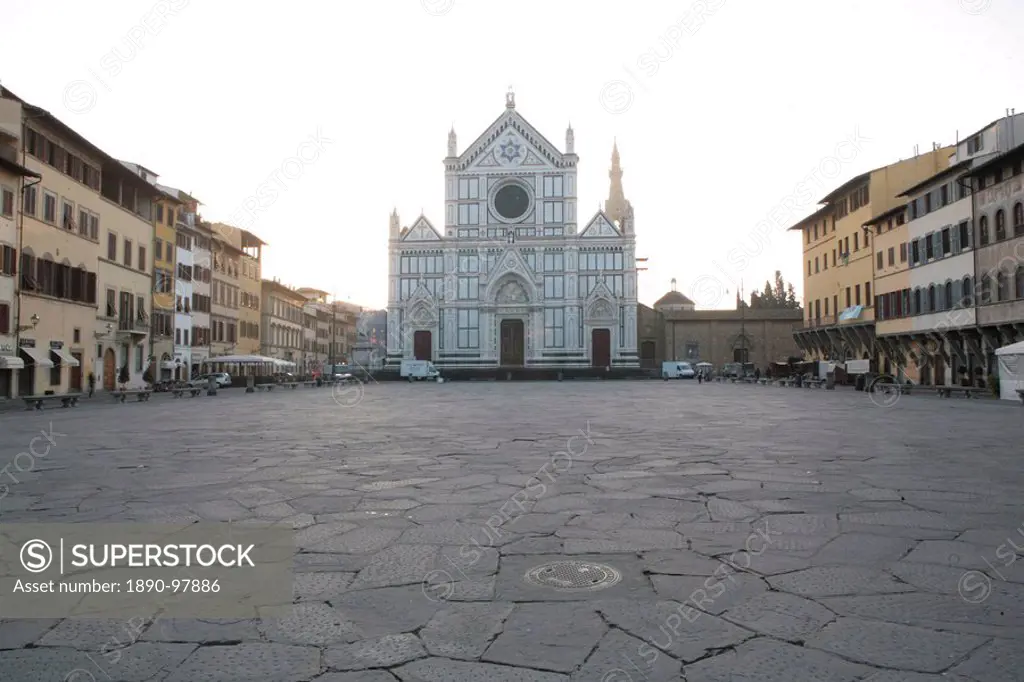 Santa Croce Square, Florence, Tuscany, Italy, Europe