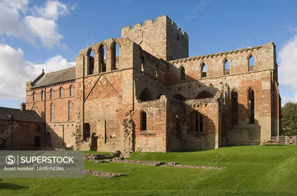 Built with stone taken from Hadrians Wall, Lanercost Abbey, Lanercost, near Brampton, Cumbria, England, United Kingdom, Europe