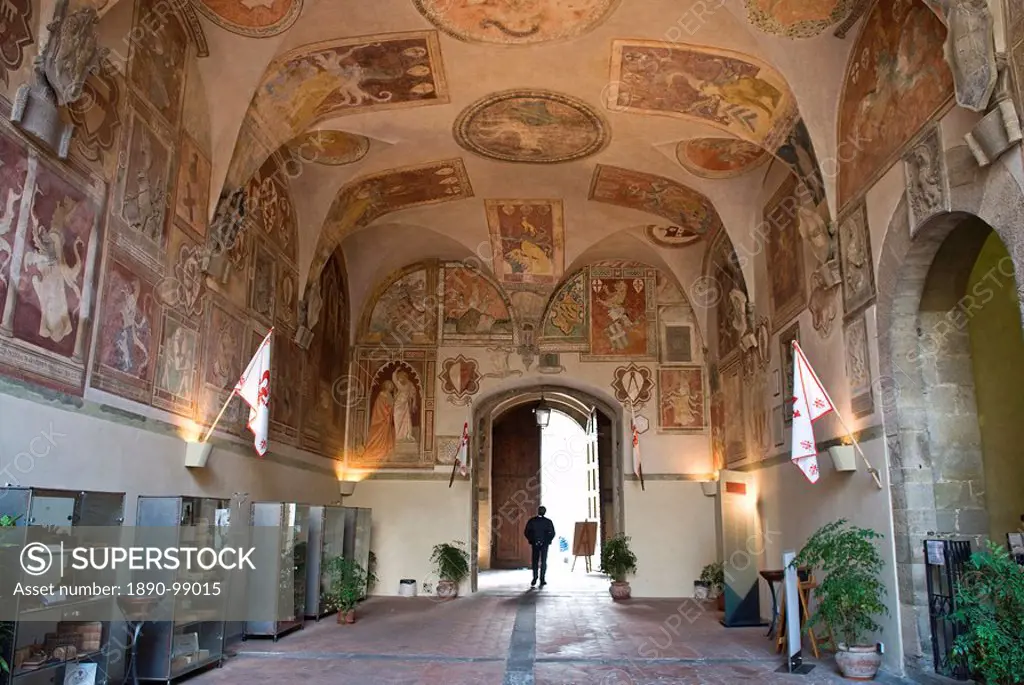 Main gate, Palazzo dei Vicari, Scarperia, Florence, Tuscany, Italy, Europe
