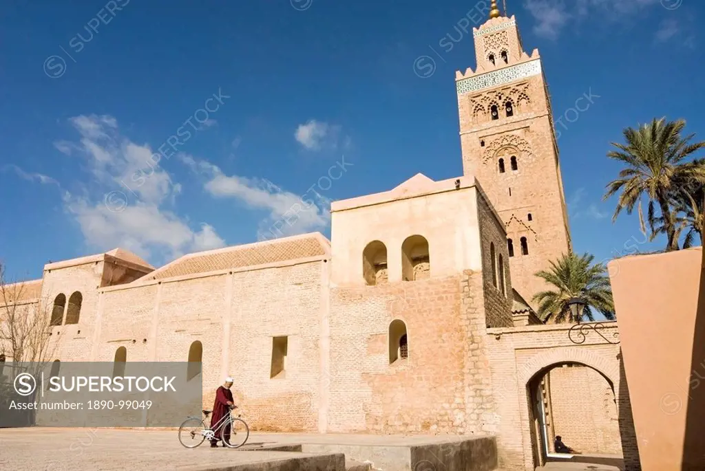 Koutoubia Mosque and minaret, UNESCO World Heritage Site, Marrakech Marrakesh, Morocco, North Africa, Africa