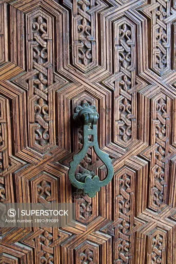Handle of the main door, Marrakech Museum, Marrakech Marrakesh, Morocco, North Africa, Africa