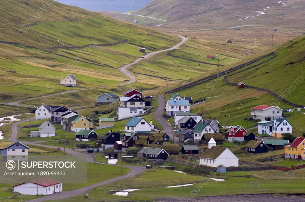 Husavik, Sandoy, Faroe Islands Faroes, Denmark, Europe