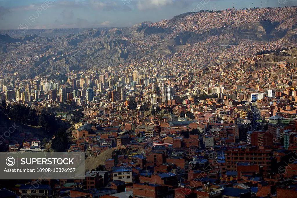 View over city, La Paz, Bolivia, South America