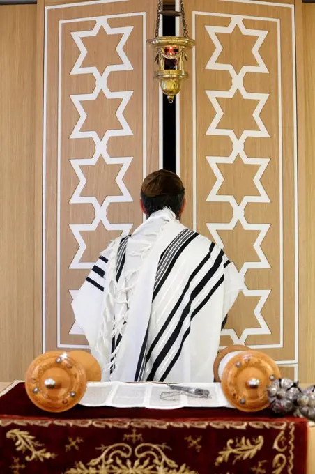 The Torah Ark (Aron Kodesh), Beth Yaacov Synagogue, Paris, France, Europe