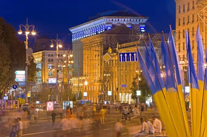 Independence Day, Maidan Nezalezhnosti Independence Square, Kiev, Ukraine, Europe