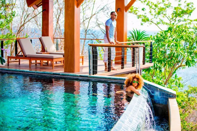 Couple enjoying the private villa at The Four Seasons Guanacaste, Costa Rica, Central America