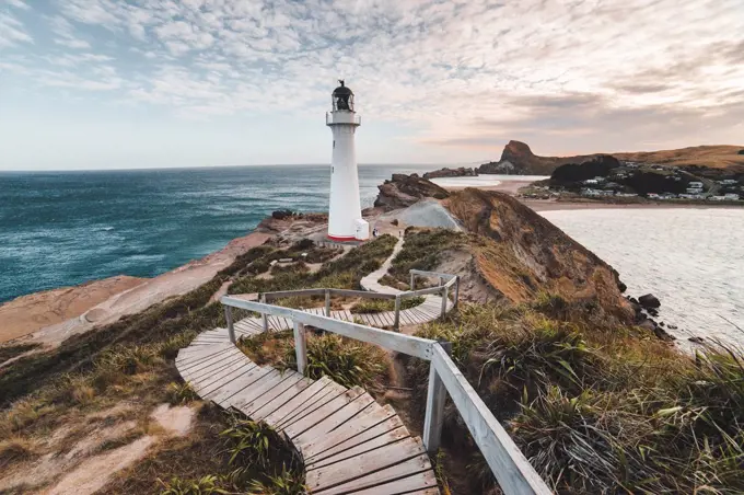 Castlepoint (Castle Point) Lighthouse, Wellington region, North Island, New Zealand, Pacific