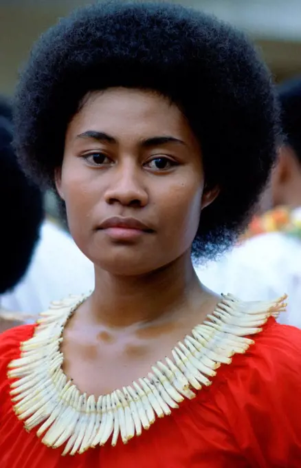 Fijian girl in Fiji, South Pacific