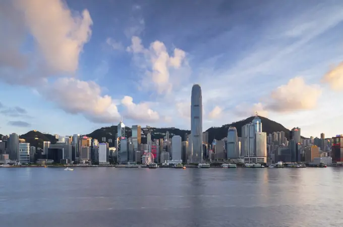 Skyline of Hong Kong Island, Hong Kong, China, Asia