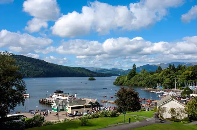 Lake Windermere from Bowness on Windermere, Lake District National Park, Cumbria, England, United Kingdom, Europe
