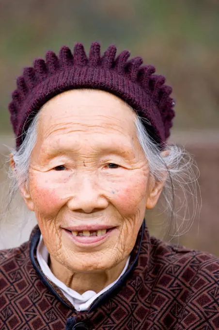 Elderly Chinese woman in Chongqing, China