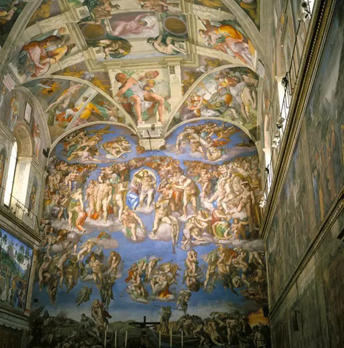 Interior, Sistine Chapel, the Vatican, Rome, Lazio, Italy, Europe