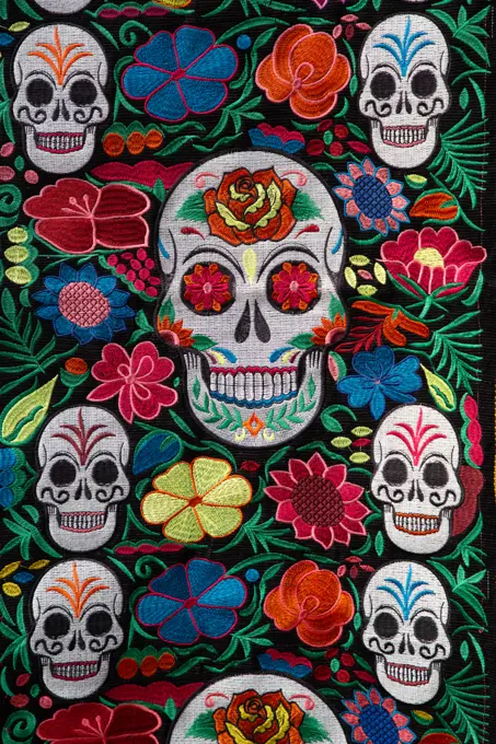 Skull Image, handicrafts for sale, Artisan Market, Mexico City, Mexico, North America