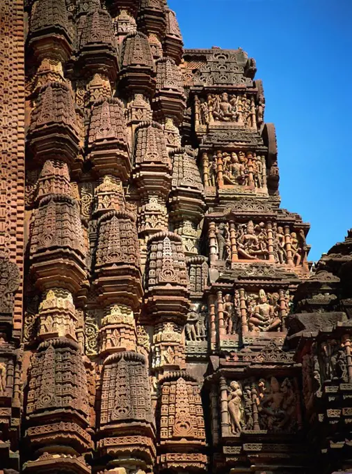 Sculpted walls, Nilkanthesvara Udayeshvara Temple, dating from the 11th century, Udayapur, Madhya Pradesh state, India, Asia