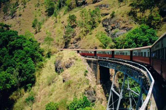 The train from Cairns to Kuranda, Queensland, Australia