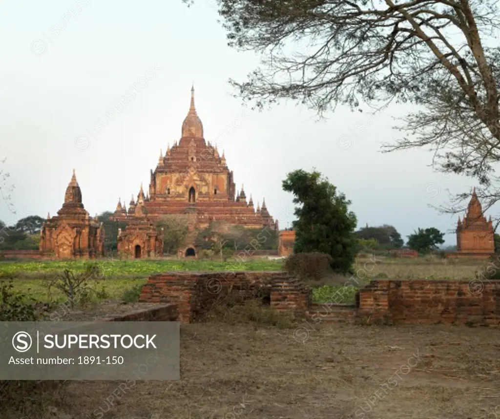 Temples on a landscape, Bagan Temple, Bagan, Myanmar