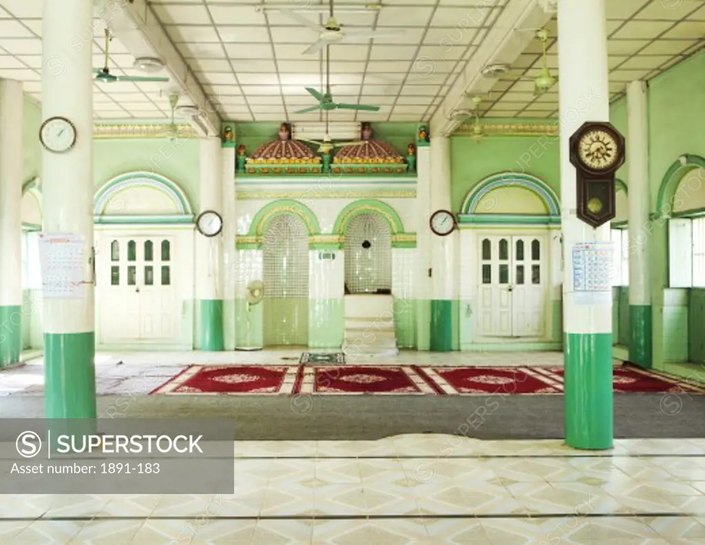 Interiors of a mosque, Myanmar