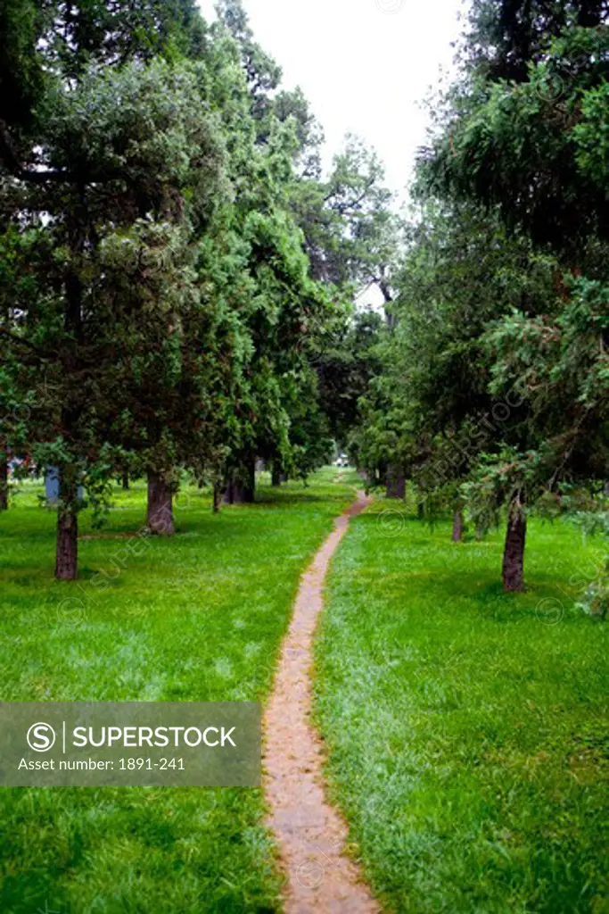 Trail passing through a park, Beijing, China