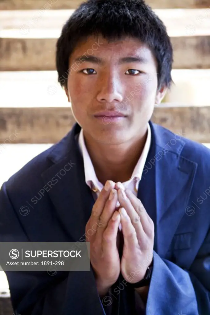 Portrait of a young man, Tibet,