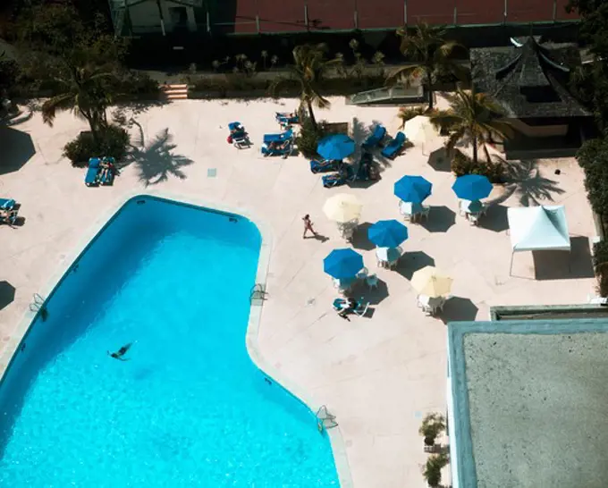 Aerial view of a swimming pool, Jamaica