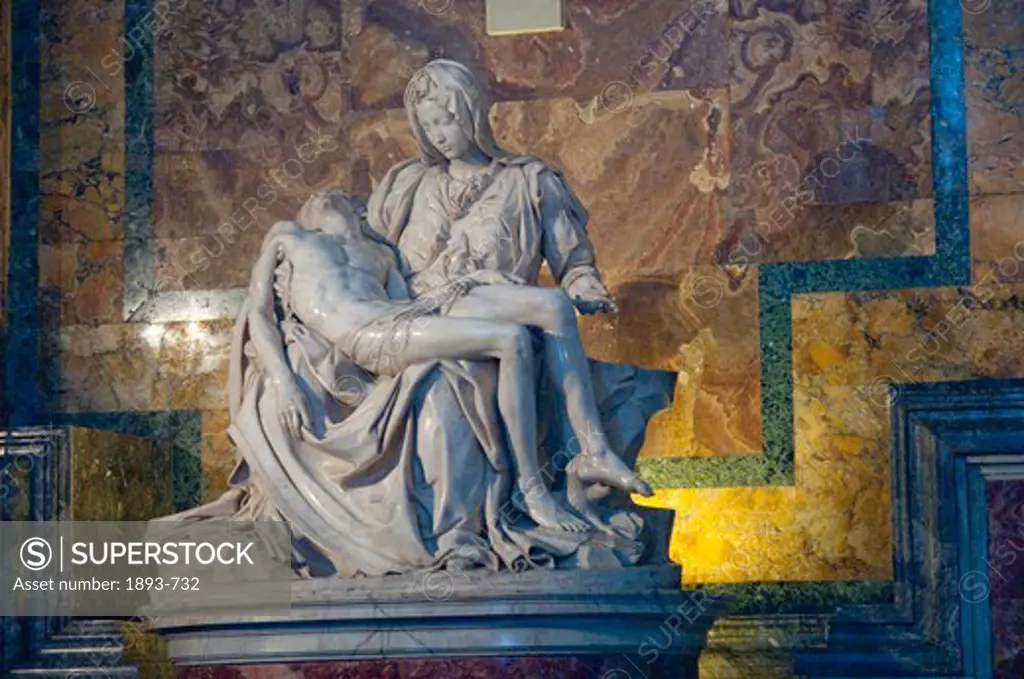 Vatican, Michelangelo's Pieta inside Saint Peter's Basilica