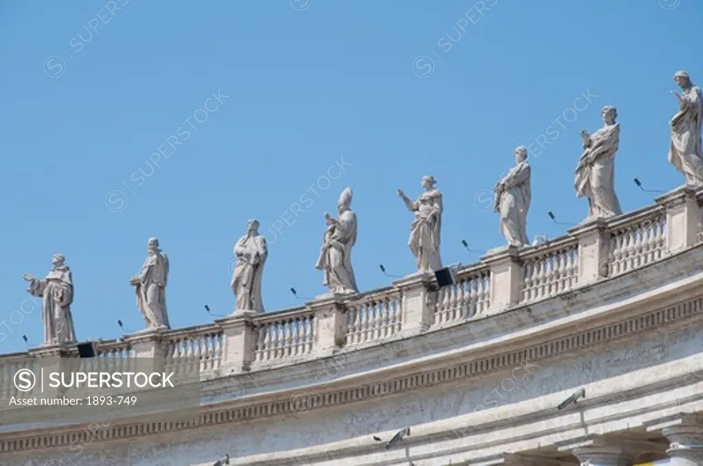 Vatican, Statues on Colonnade of Saint Peter's Square