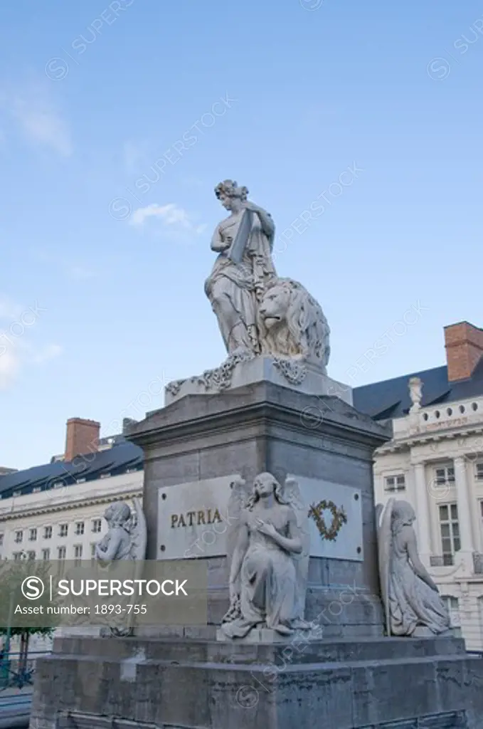 Belgium, Brussels, Pro Patria monument in unveiled September, 24th, 1838, remembering those who died during days of September 1830, in fight for Belgium's independence