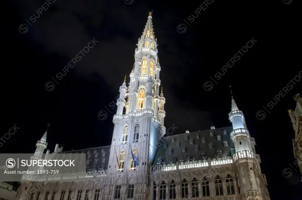 Belgium, Brussels, Brussels Town Hall in Grand Place
